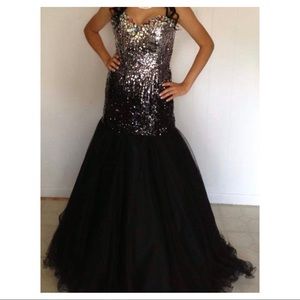 Bedazzled place prom dress